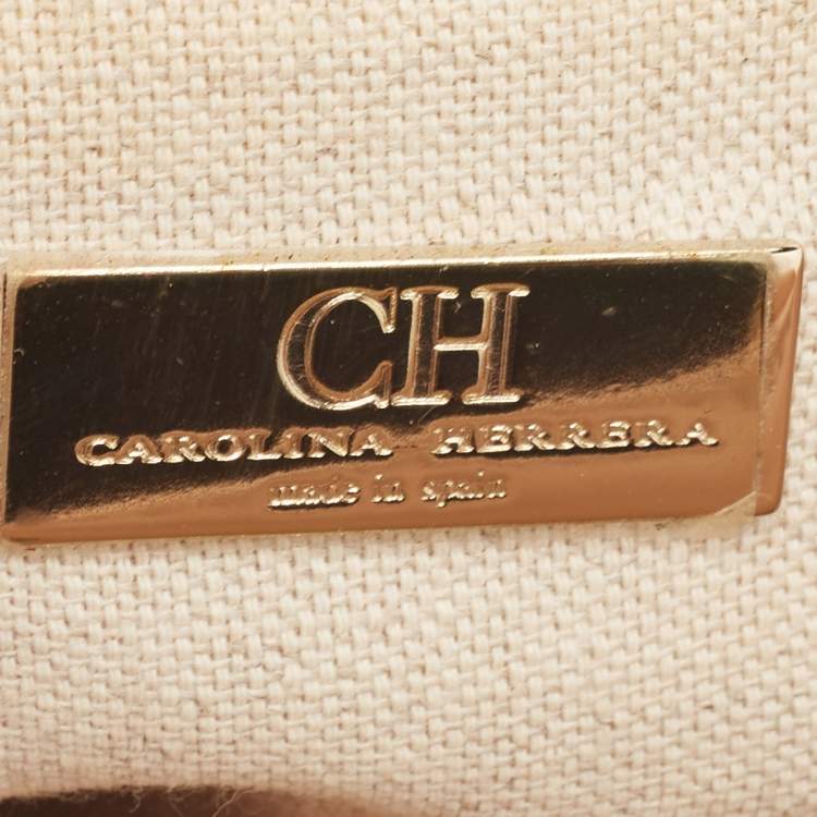 مملوكة مسبقًا Carolina Herrera Light Pink Leather CH Charm Tote