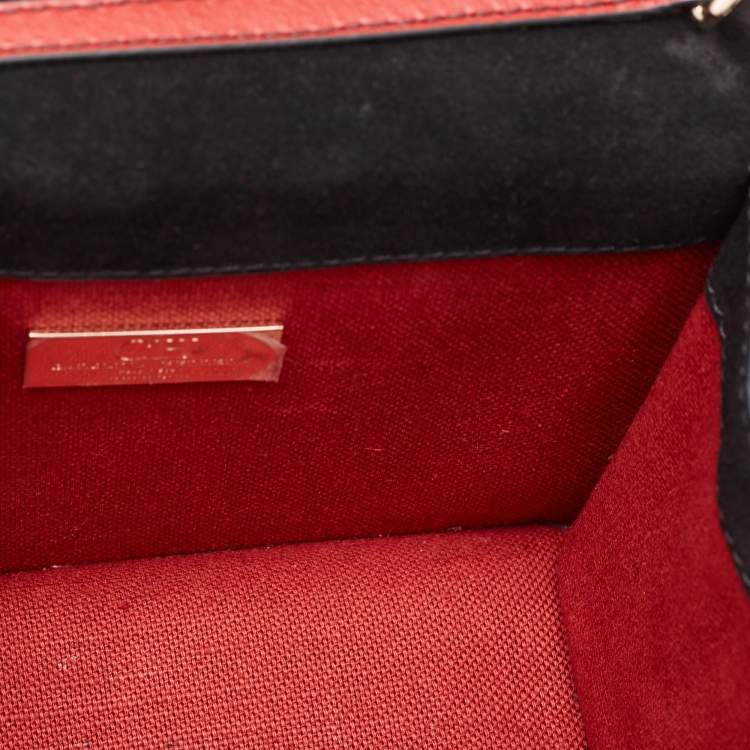Pre Owned Carolina Herrera Black Monogram Embossed Leather Carry on Shoulder Bag