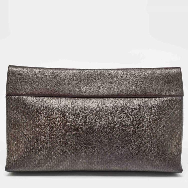 Pre Owned Carolina Herrera Brown/Red Monogram Coated Canvas and Leather Inro Crossbody Bag