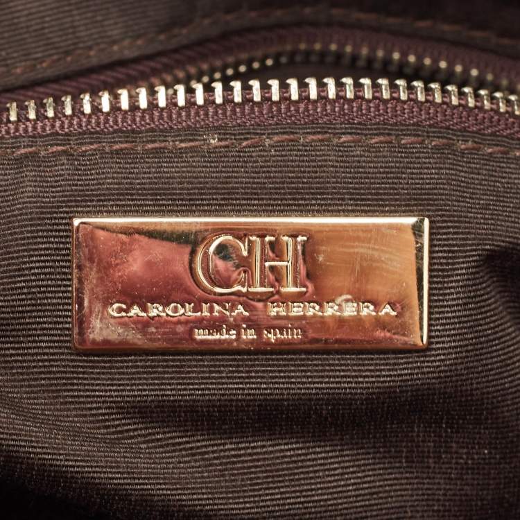 Pre Owned Carolina Herrera Brown Leather New Baltazar Flap Shoulder Bag