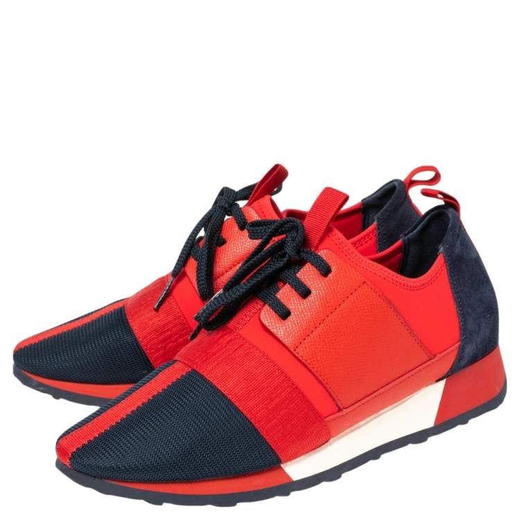 مملوكة مسبقًا Carolina Herrera Multicolor  Fabric, Leather, and Suede Low Top Sneakers Size 38