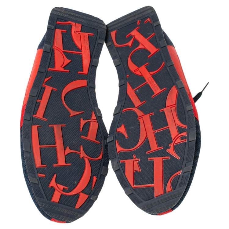 مملوكة مسبقًا Carolina Herrera Multicolor  Fabric, Leather, and Suede Low Top Sneakers Size 38