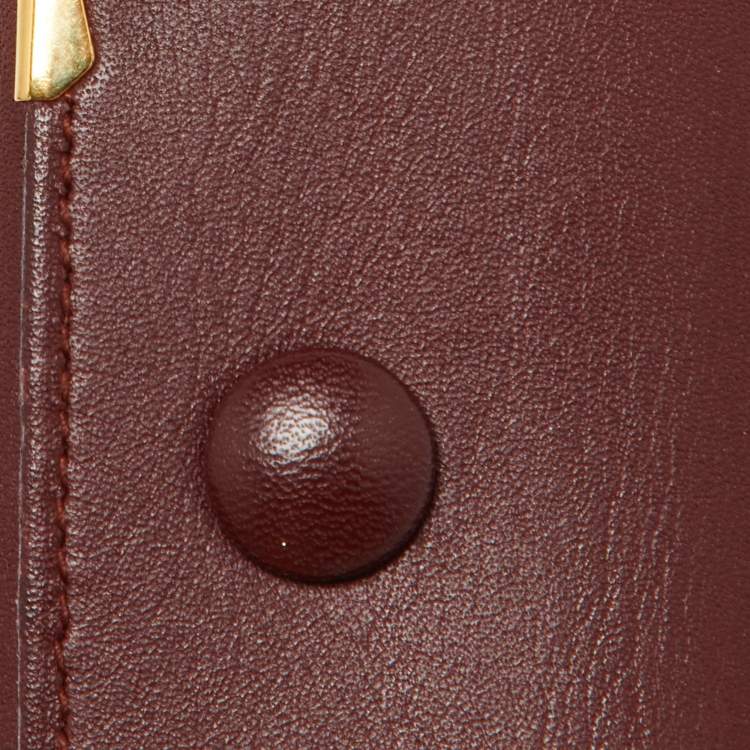 Pre Owned Cartier Burgundy Leather Must de Cartier Key Holder