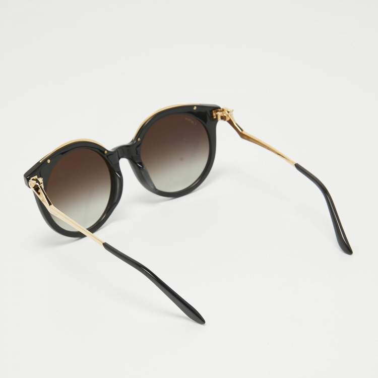 Pre Owned Cartier Black Gradient CT0118SA 001 Cat Eye Sunglasses