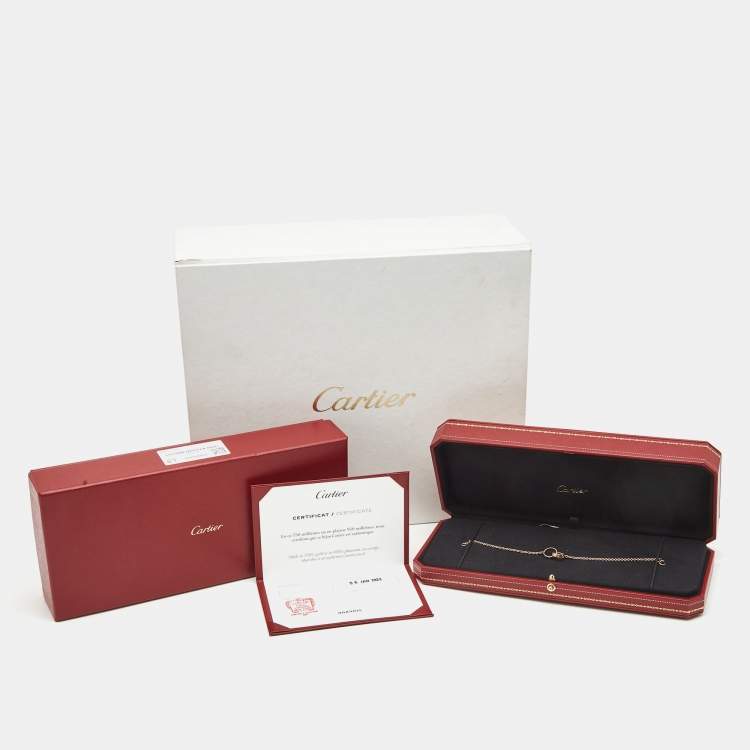 Pre Owned Cartier Love Interlocking Loop 18k Rose Gold Bracelet