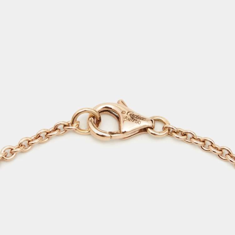 Pre Owned Cartier Love Interlocking Loop 18k Rose Gold Bracelet