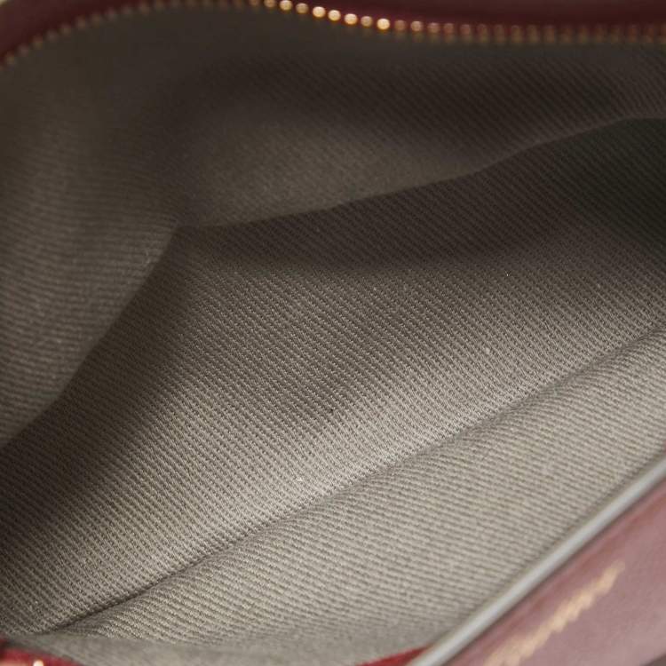 Pre Owned Cartier Red Leather C De Cartier Clutch