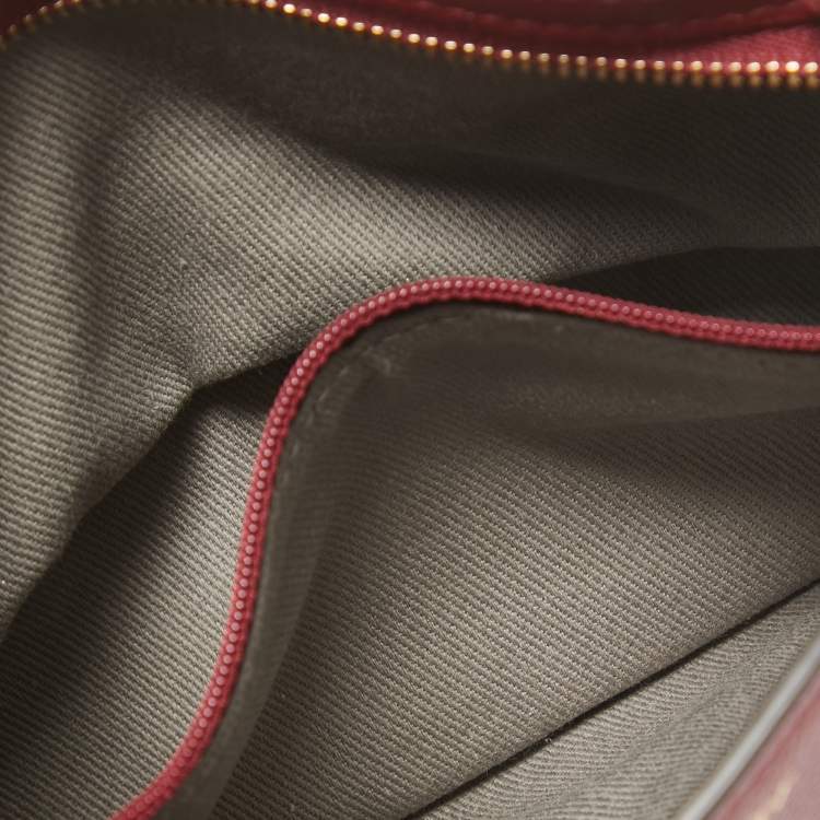 Pre Owned Cartier Red Leather C De Cartier Clutch