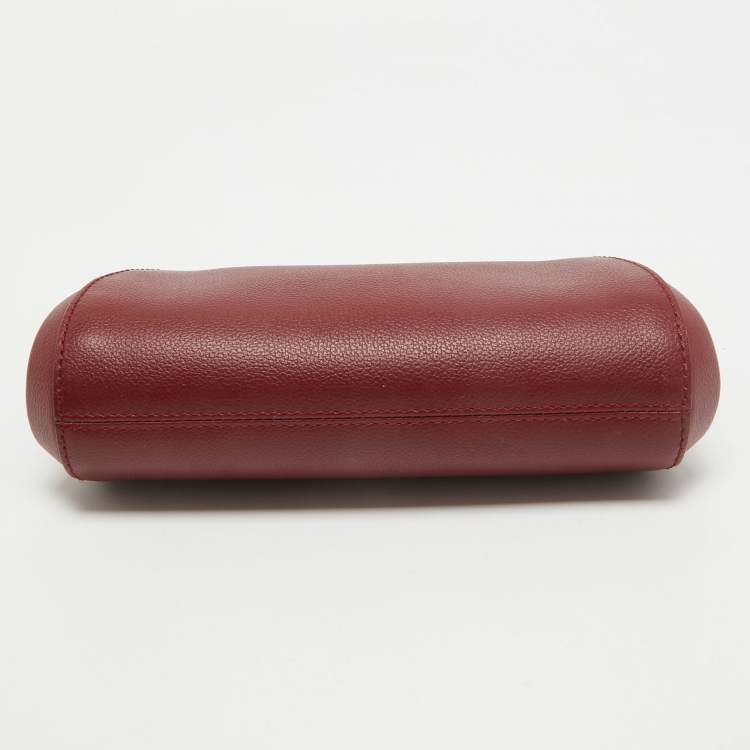 Pre Owned Cartier Red Leather C De Cartier Clutch