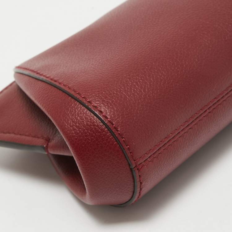 Pre Owned Cartier Red Leather C De Cartier Clutch