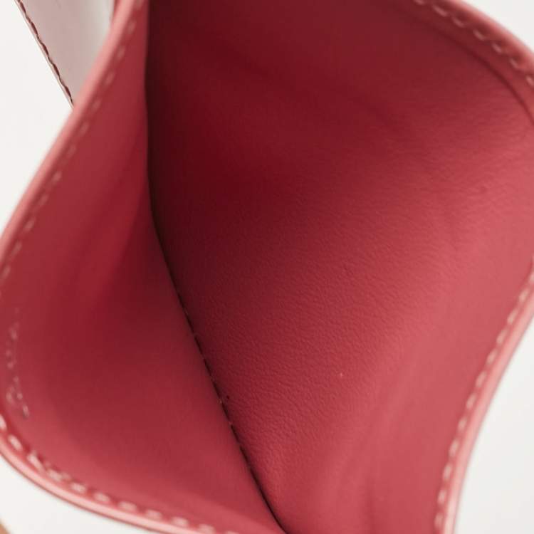 Pre Owned Cartier Pink Patent Leather Happy Birthday Card Holder
