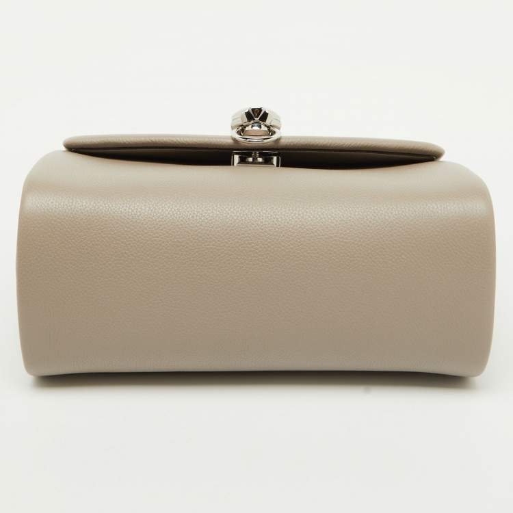 Pre Owned Cartier Grey Leather Small Panthere Chain Shoulder Bag