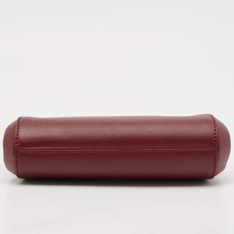 Pre Owned Cartier Red Leather C De Cartier Clutch