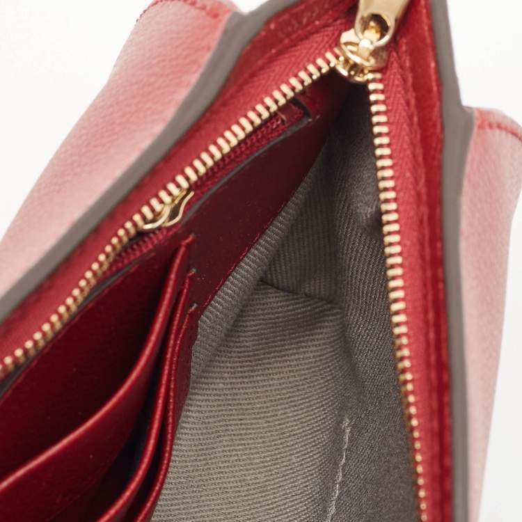 Pre Owned Cartier Red Leather C De Cartier Clutch