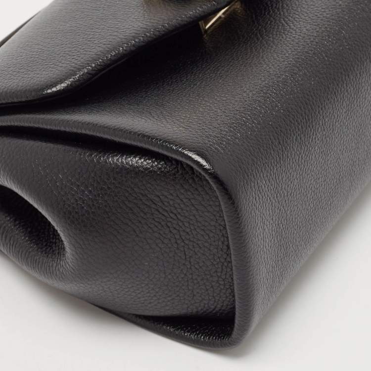 Pre Owned Cartier Black Leather Mini Graphique de Cartier Shoulder Bag