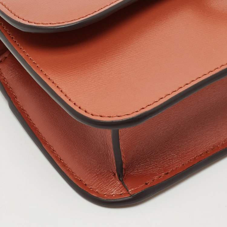 Pre Owned Cartier Brown Leather Small Panthere C De Cartier Model Chain Bag