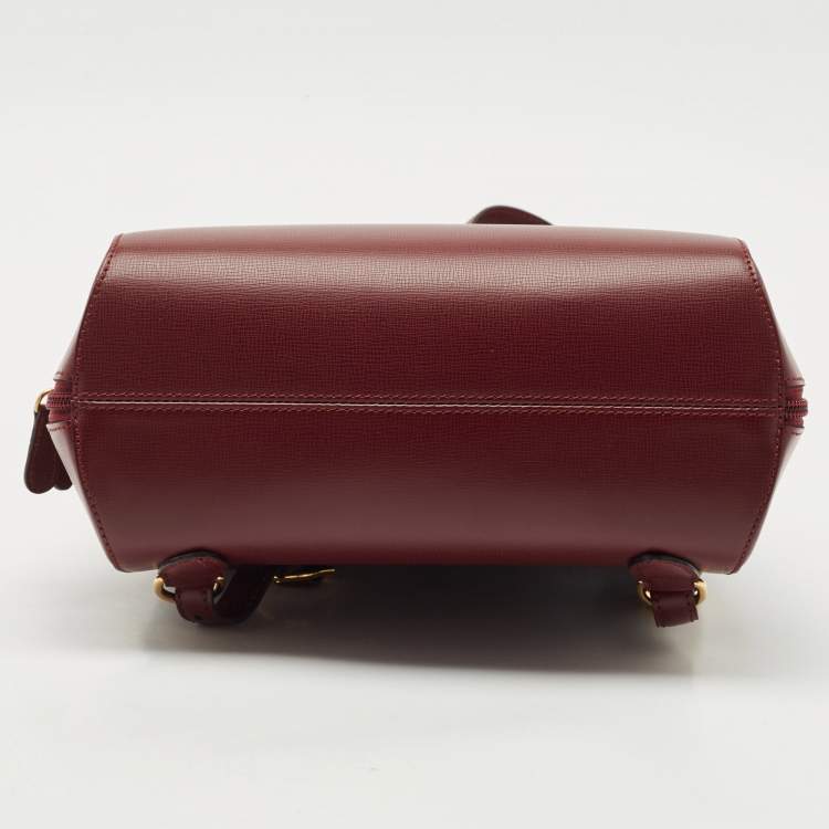 Pre Owned Cartier Burgundy Leather Happy Birthday Backpack