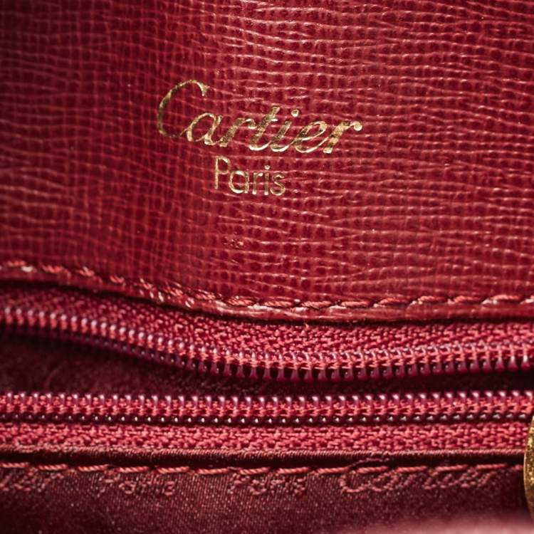 Pre Owned Cartier Burgundy Leather Happy Birthday Backpack