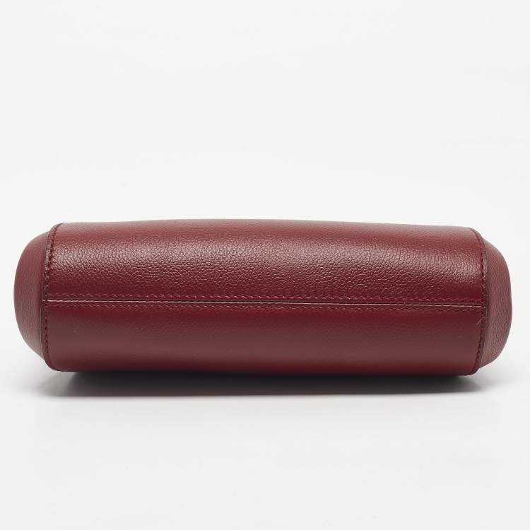 Pre Owned Cartier Red Leather C De Cartier Clutch