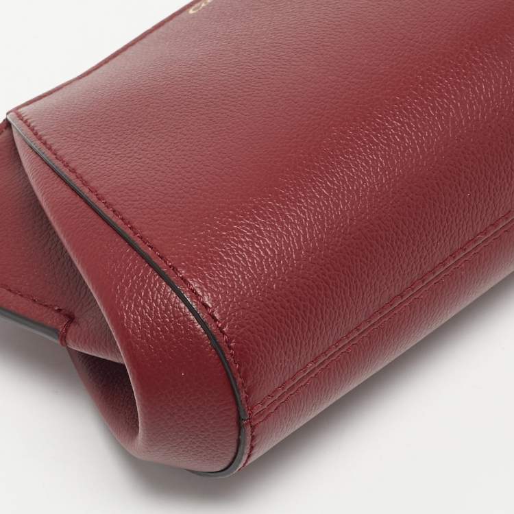 Pre Owned Cartier Red Leather C De Cartier Clutch