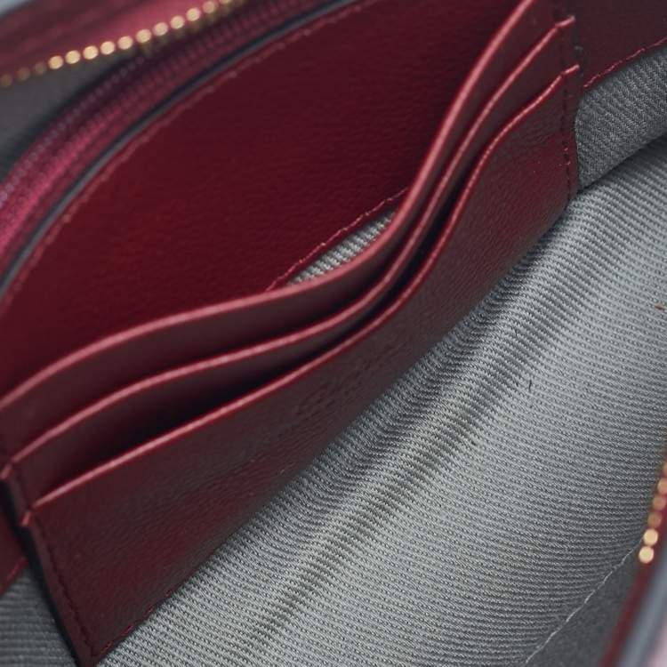 Pre Owned Cartier Red Leather C De Cartier Clutch