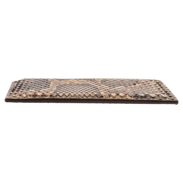 Pre Owned Cartier Multicolor Python C de Cartier Card Holder