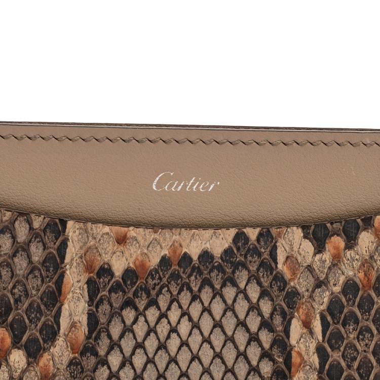Pre Owned Cartier Multicolor Python C de Cartier Card Holder