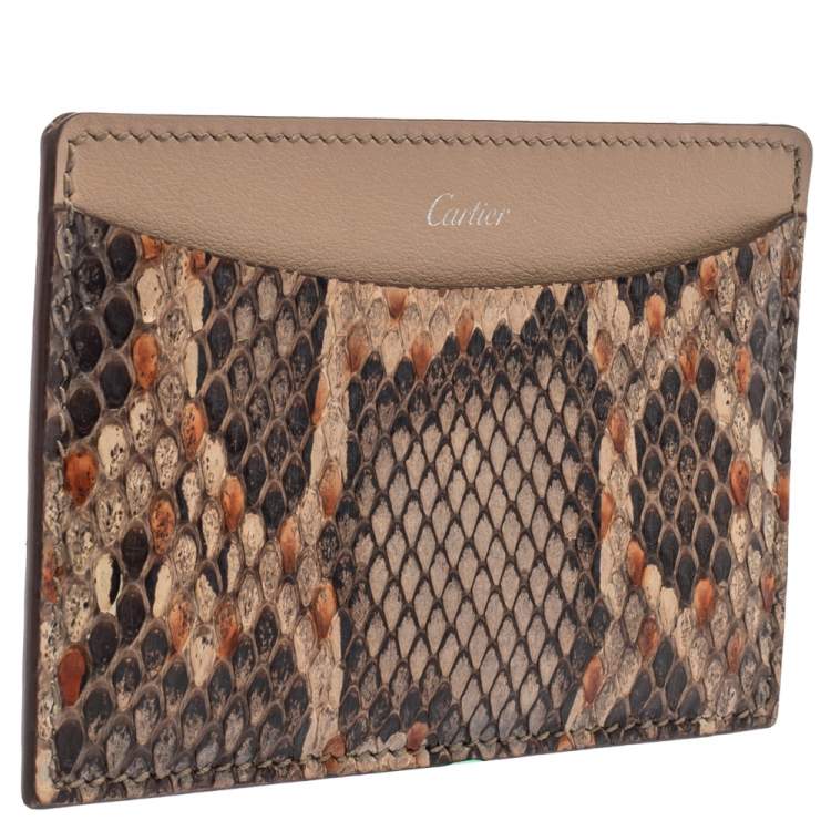 Pre Owned Cartier Multicolor Python C de Cartier Card Holder