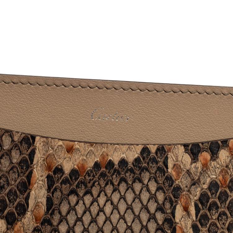 Pre Owned Cartier Multicolor Python C de Cartier Card Holder