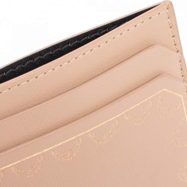 Pre Owned Cartier Beige Leather Simple Card Holder 