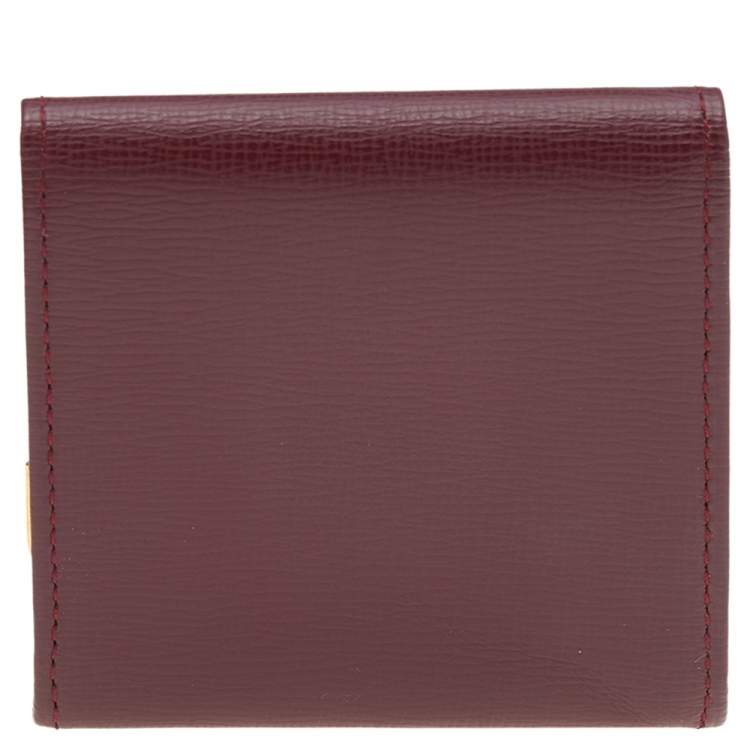 مملوكة مسبقًا Cartier Burgundy Leather Must de Cartier Coin Purse
