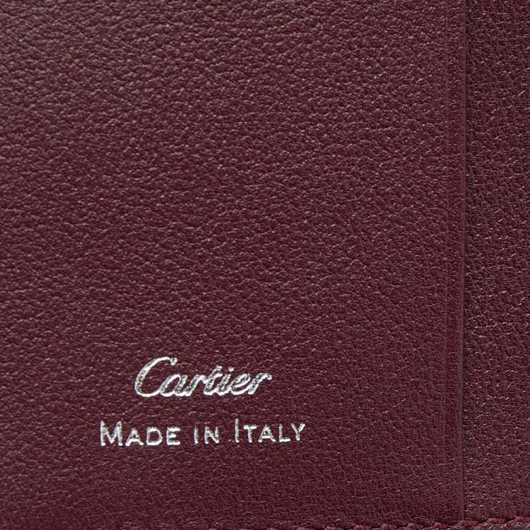 Pre Owned Cartier Black Leather Must de Cartier Card Holder