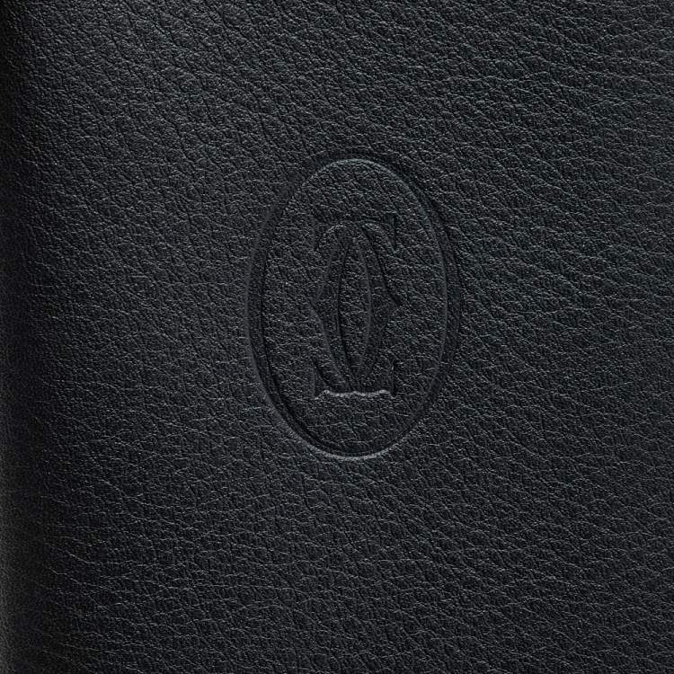 Pre Owned Cartier Black Leather Must de Cartier Card Holder
