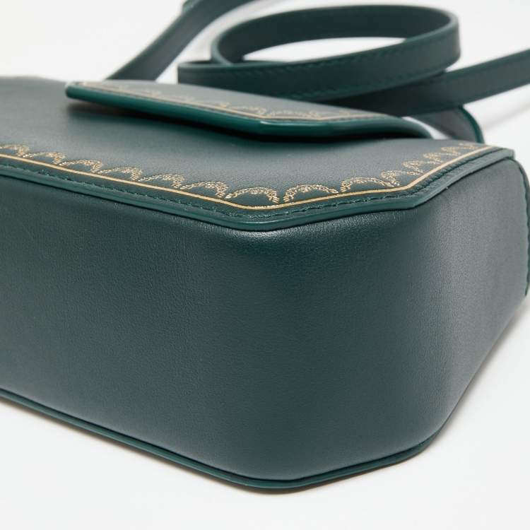 Pre Owned Cartier Green Guirlande De Cartier Nano Clutch 