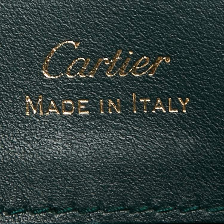 Pre Owned Cartier Green Guirlande De Cartier Nano Clutch 