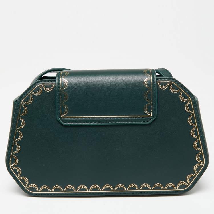 Pre Owned Cartier Green Guirlande De Cartier Nano Clutch 