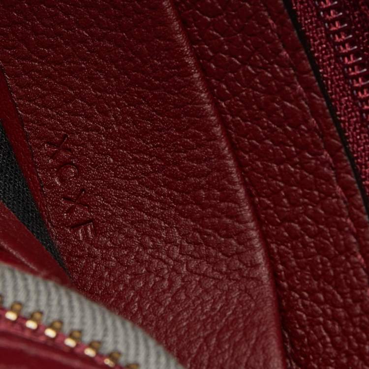 Pre Owned Cartier Burgundy Leather C De Cartier Clutch