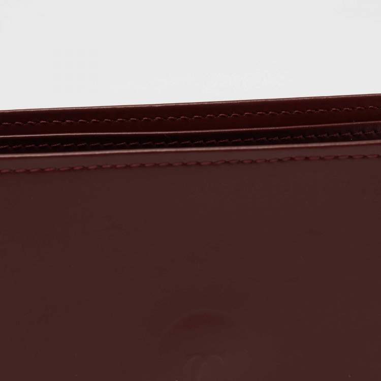 Pre Owned Cartier Burgundy Leather Must de Cartier Wallet