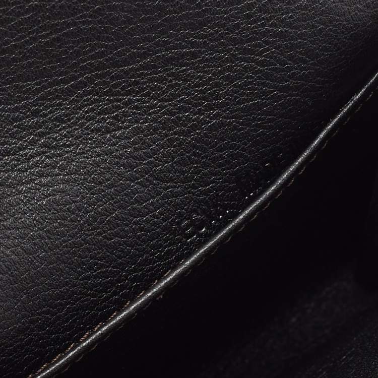 مملوكة مسبقًا Cartier Black Leather C De Cartier Compact Wallet