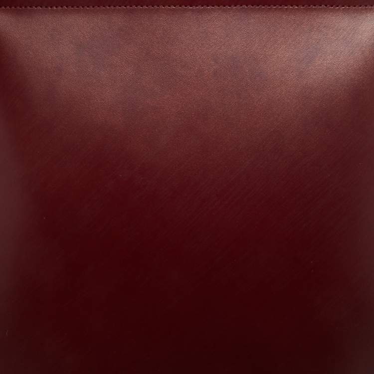 Pre Owned Cartier Burgundy Leather Trinity Bag