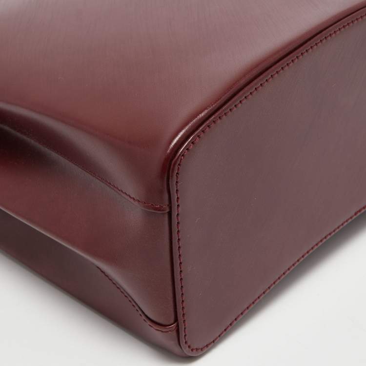 Pre Owned Cartier Burgundy Leather Trinity Bag