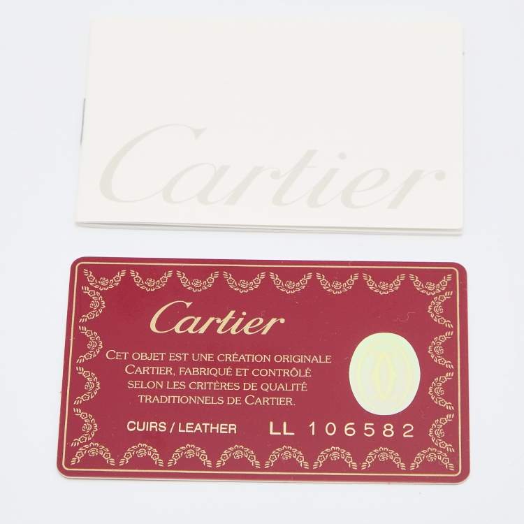 مملوكة مسبقًا Cartier Burgundy Leather Must De Cartier Square Coin Purse