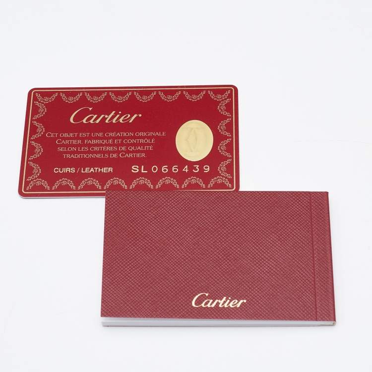 مملوكة مسبقًا Cartier Red Glossy Leather Happy Birthday Zip Around Wallet