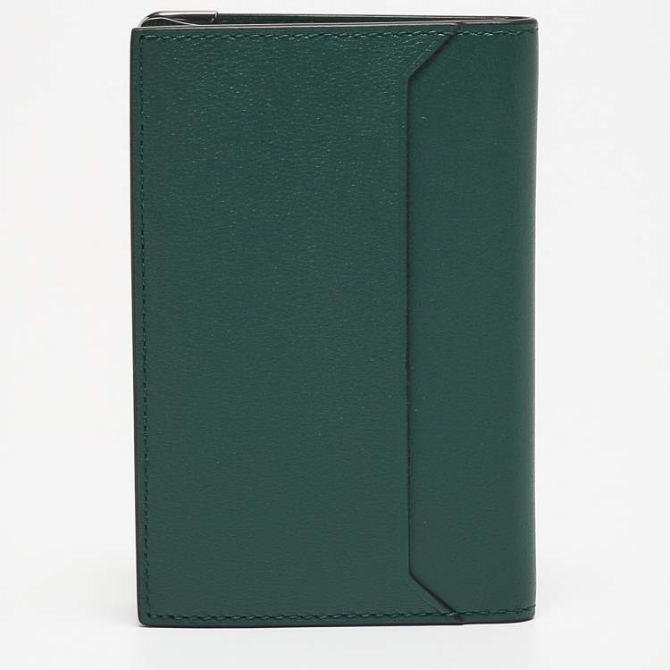 Pre Owned Cartier Green Leather Must de Cartier 4CC Card Holder