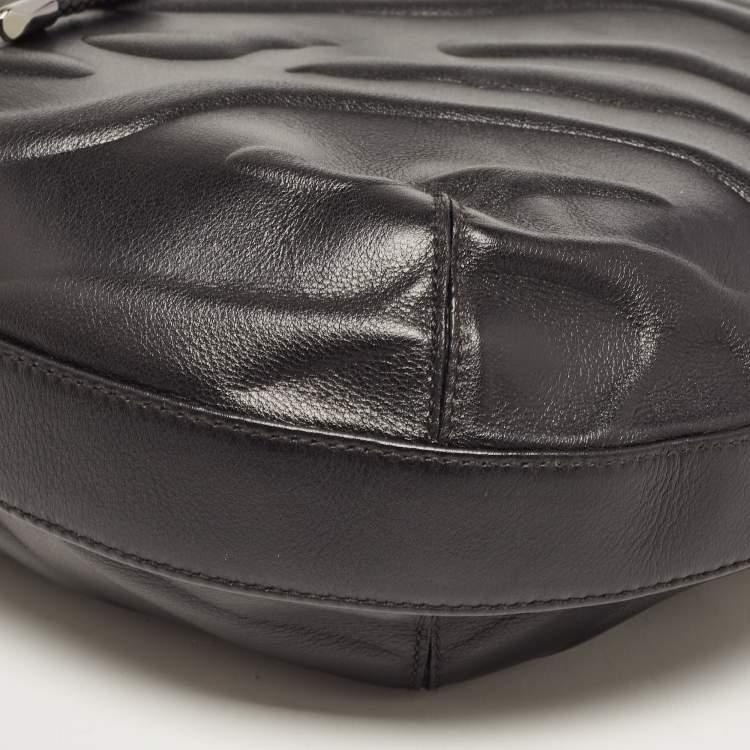 Pre Owned Cartier Black Leather Medium Panthere de Cartier Bag