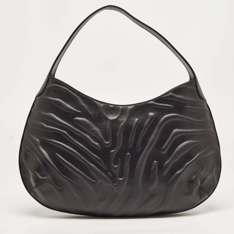 Pre Owned Cartier Black Leather Medium Panthere de Cartier Bag