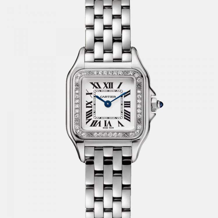 Pre Owned Cartier Panthere W4PN0016 Quartz White Stainless Steel  Women's Wristwatch 30 mm