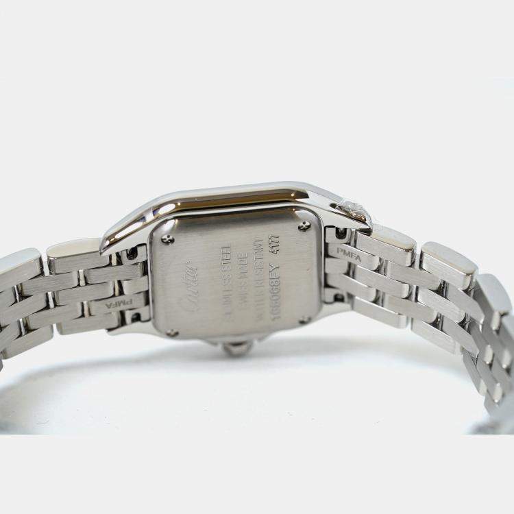 Pre Owned Cartier Panthere W4PN0016 Quartz White Stainless Steel  Women's Wristwatch 23 mm x 30 mm