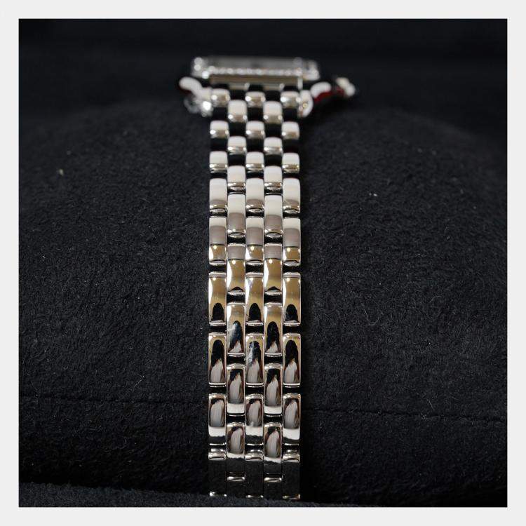 Pre Owned Cartier Panthere W4PN0016 Quartz White Stainless Steel  Women's Wristwatch 23 mm x 30 mm
