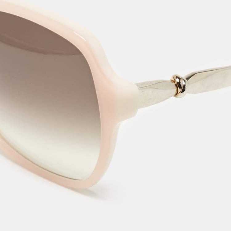 Pre Owned Cartier Pink/Grey Gradient Lady Trinity Emma Square Sunglasses
